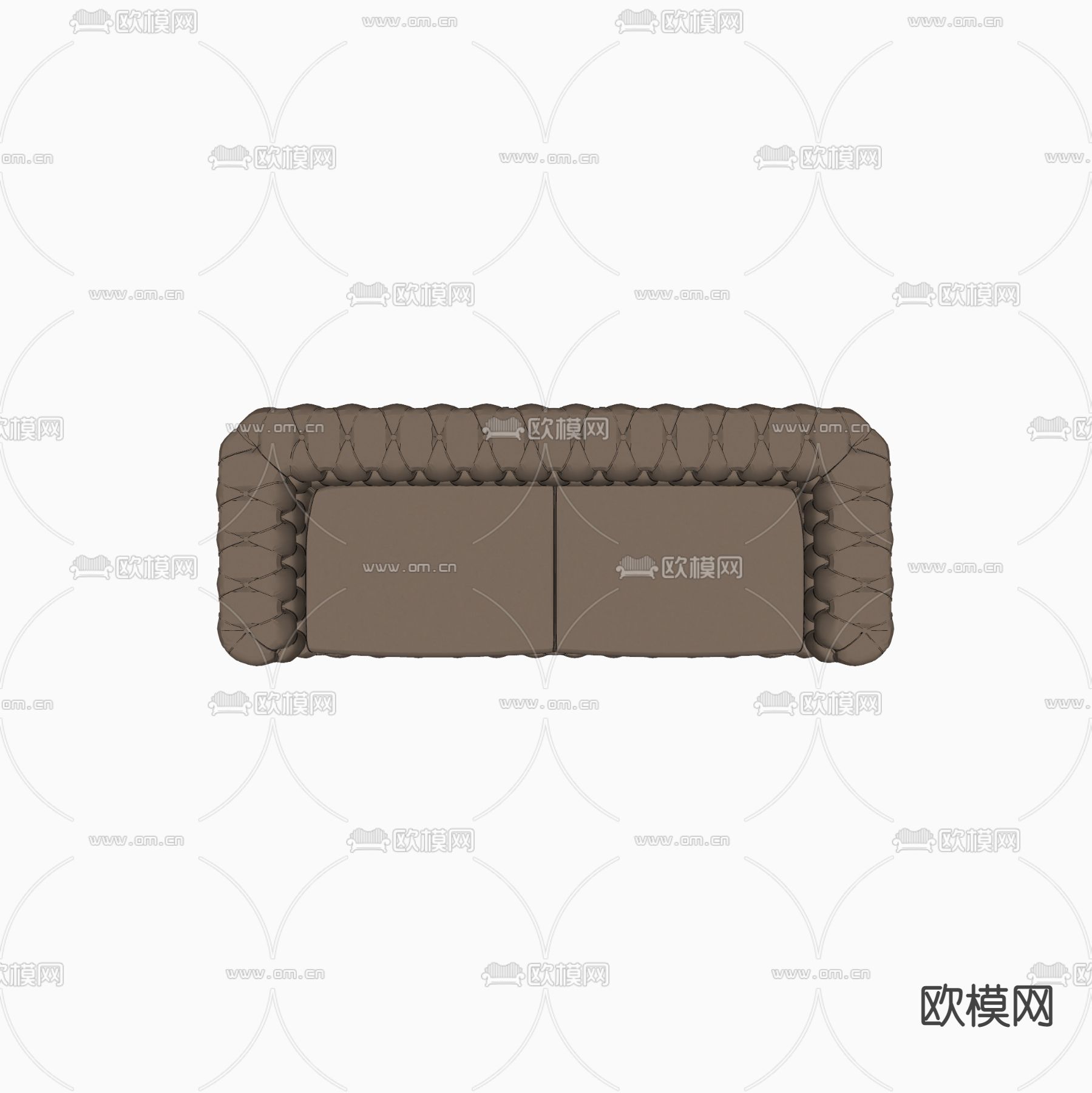 欧式双人沙发su模型下载（渲染图6）