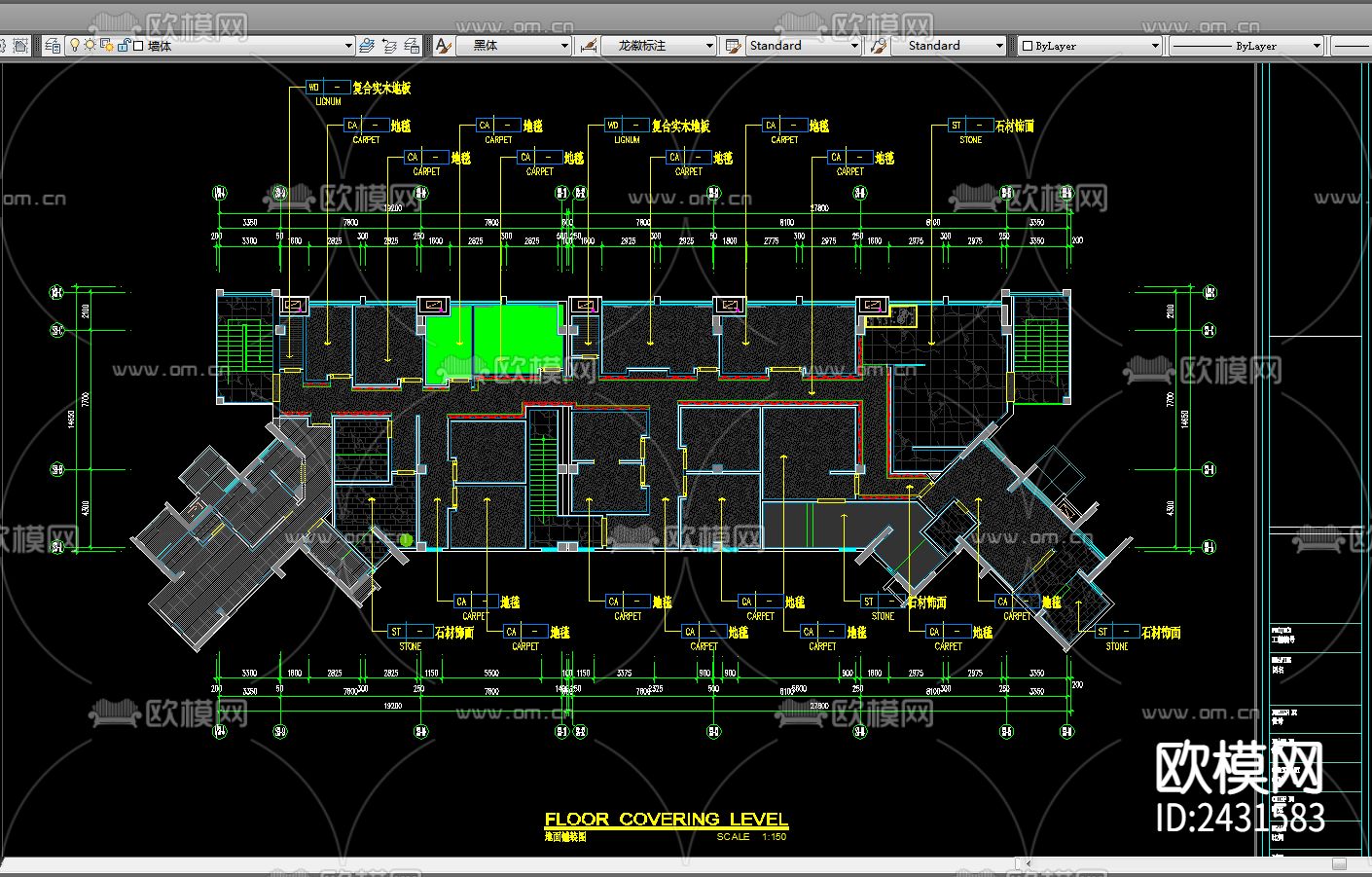 新中式休闲桑拿spa会所cad平面图下载（渲染图3）