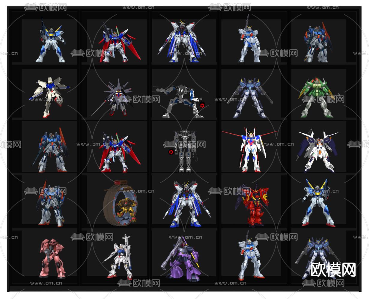 潮玩手办 高达 敢达su模型下载（渲染图2）