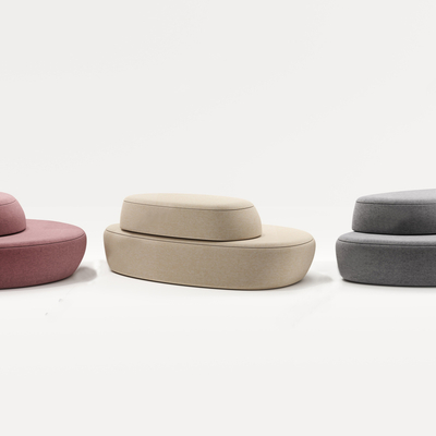  布艺休闲沙发su模型 