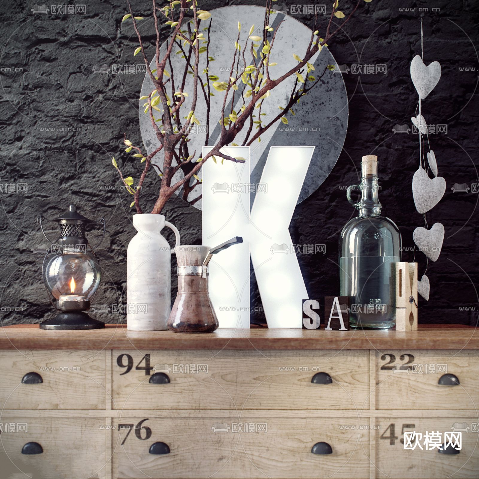 北欧简约创意装饰摆件免费3d模型下载