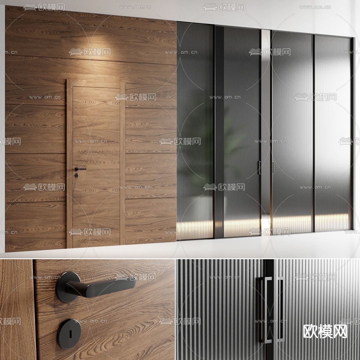 Garofoli Doors Set 房门  推拉门3d模型下载（渲染图1）