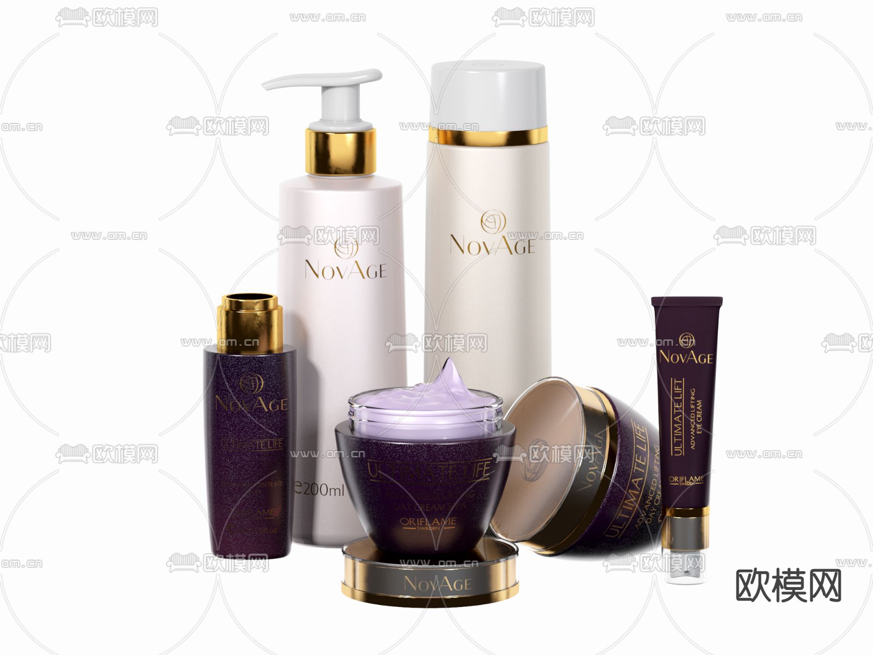 化妆品 护肤品su模型下载（渲染图1）