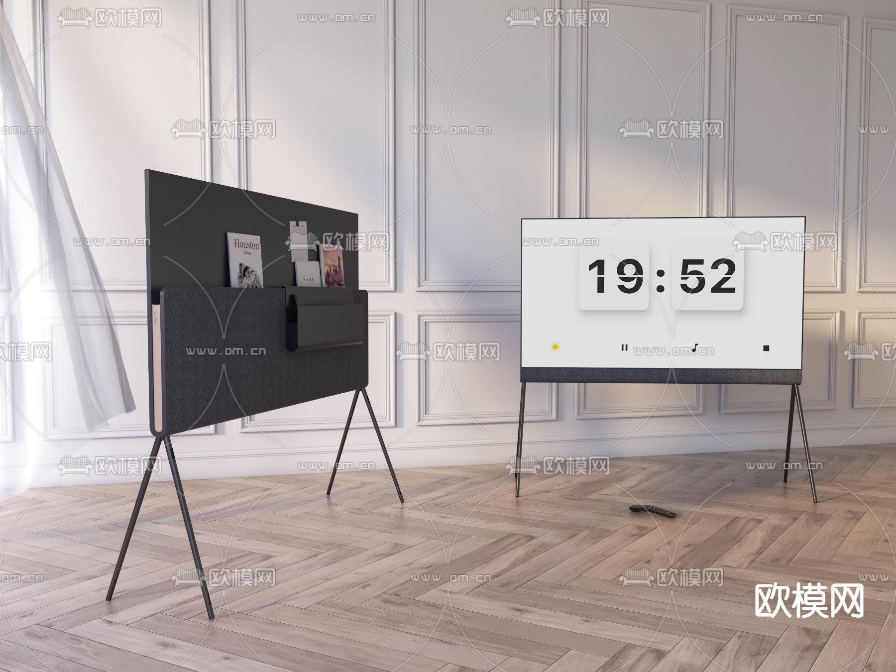 现代画廊 电视3d模型下载（渲染图5）