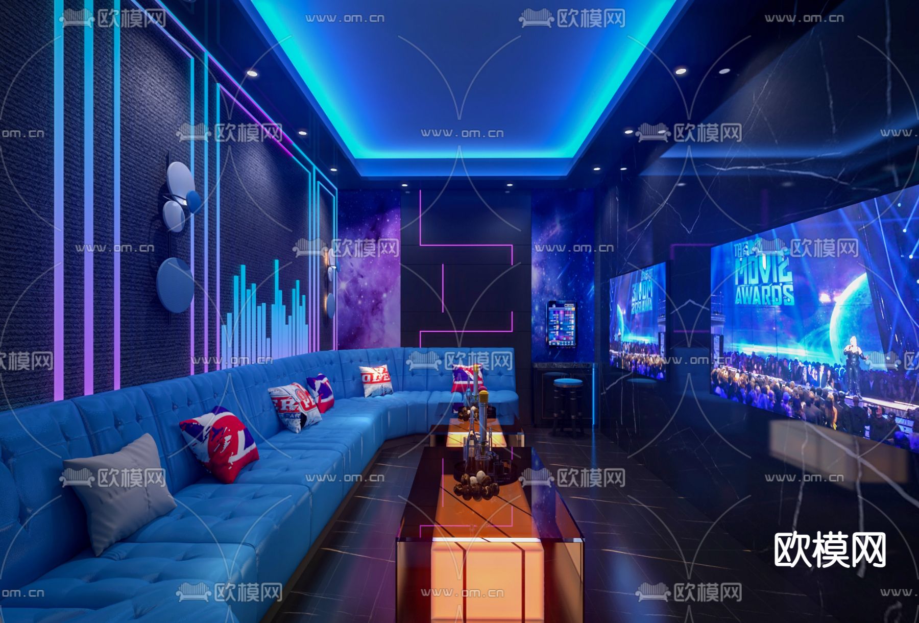 KTV包间 包厢 包房3d模型下载