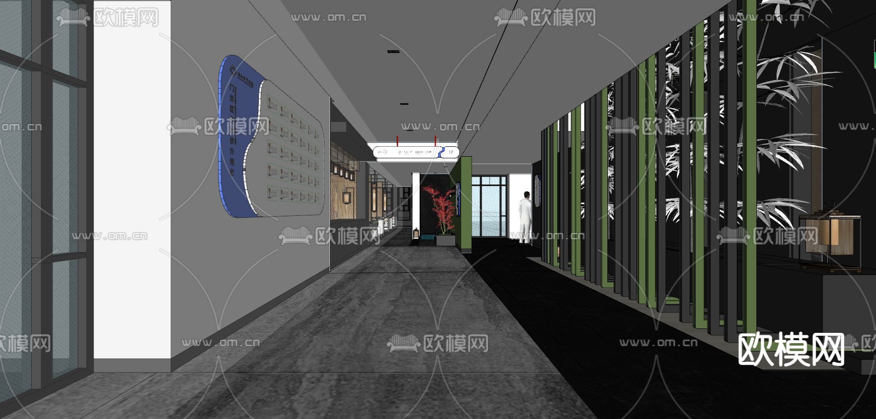 中医馆su模型下载（渲染图2）