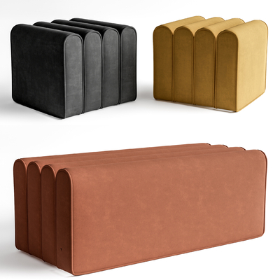 现代沙发凳 矮凳 换鞋凳su模型