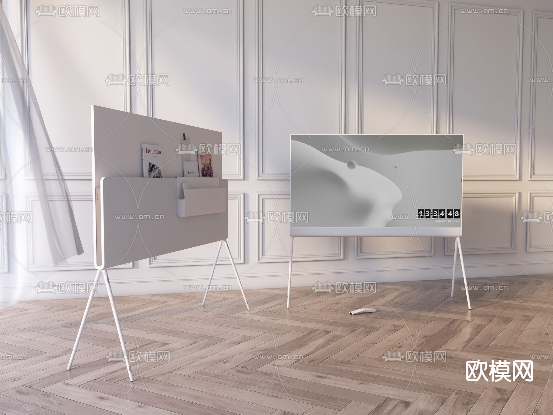 现代画廊 电视3d模型下载（渲染图1）