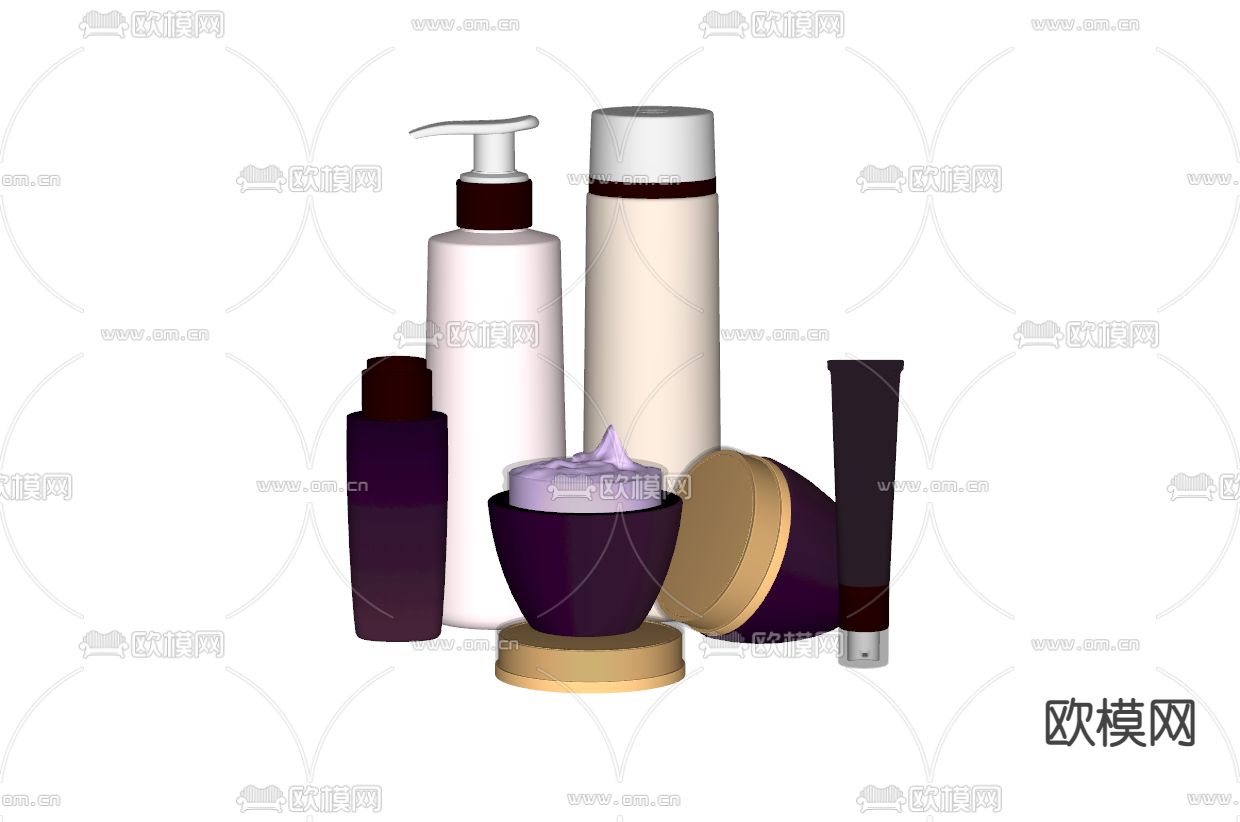 化妆品 护肤品su模型下载（渲染图2）