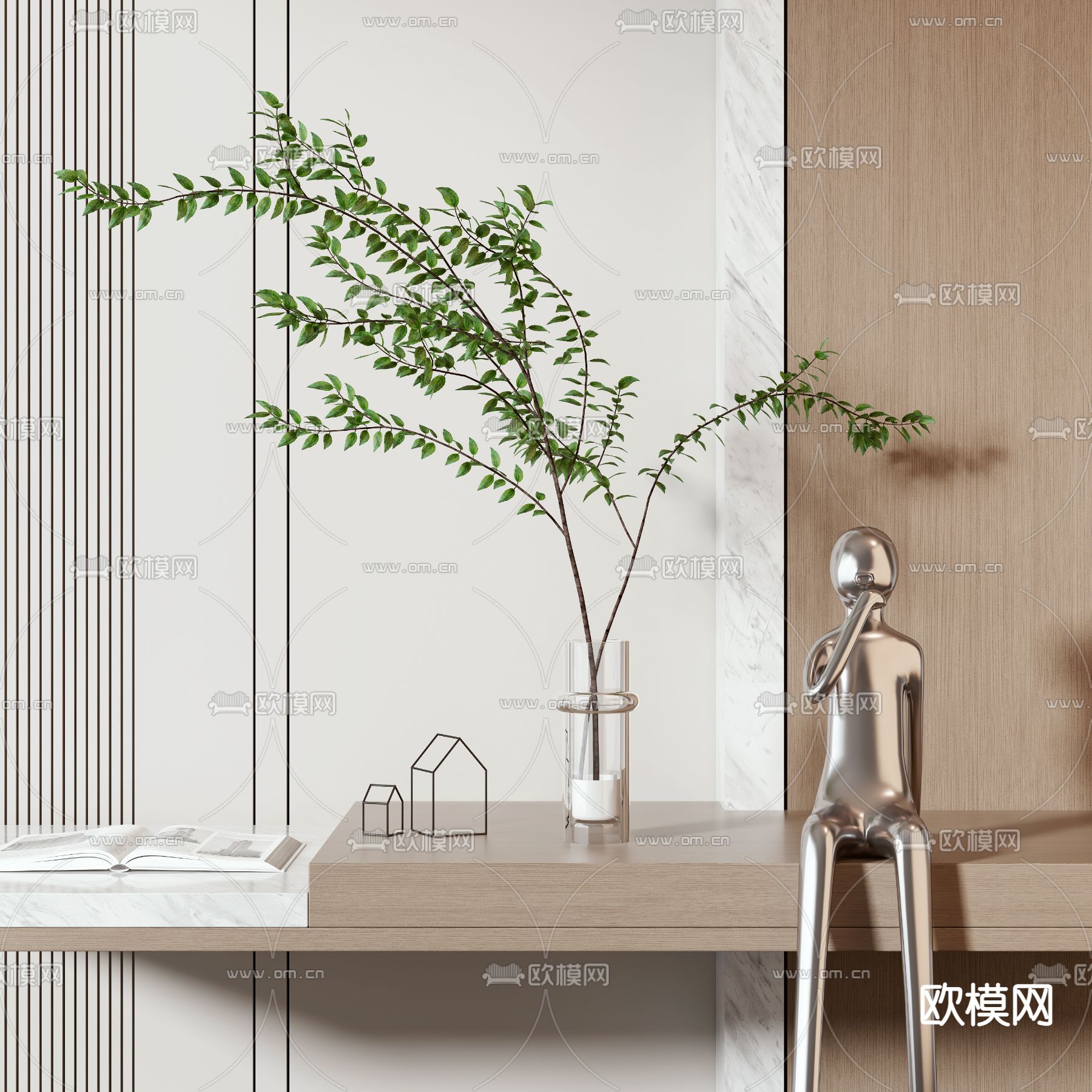 水生植物 花瓶花卉3d模型下载