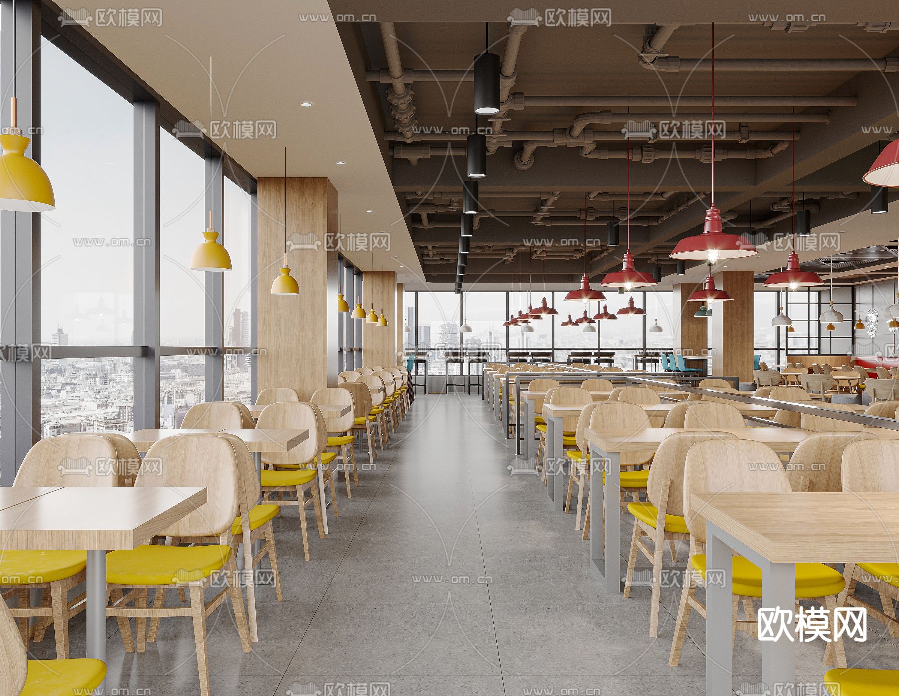 汉堡店 快餐厅3d模型下载（渲染图4）