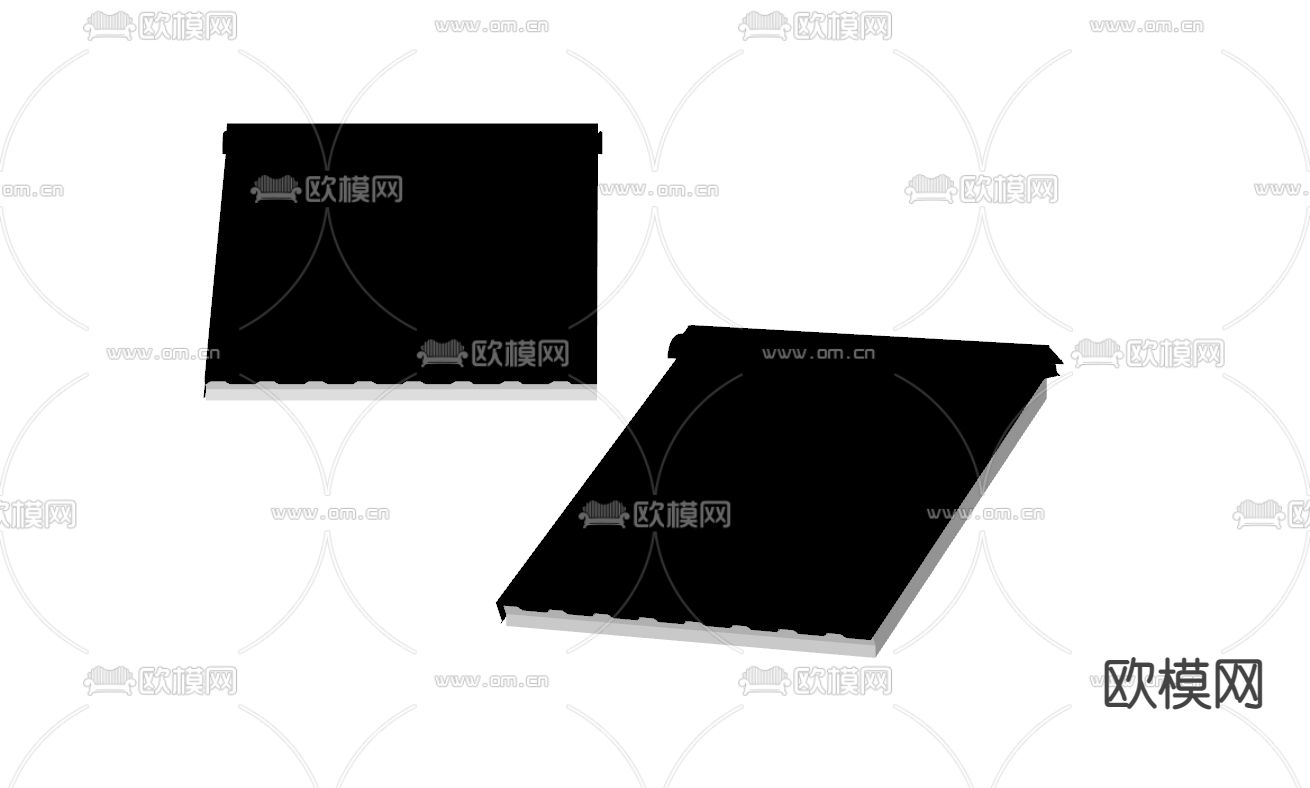 红瓦 屋顶 瓦片su模型下载（渲染图2）