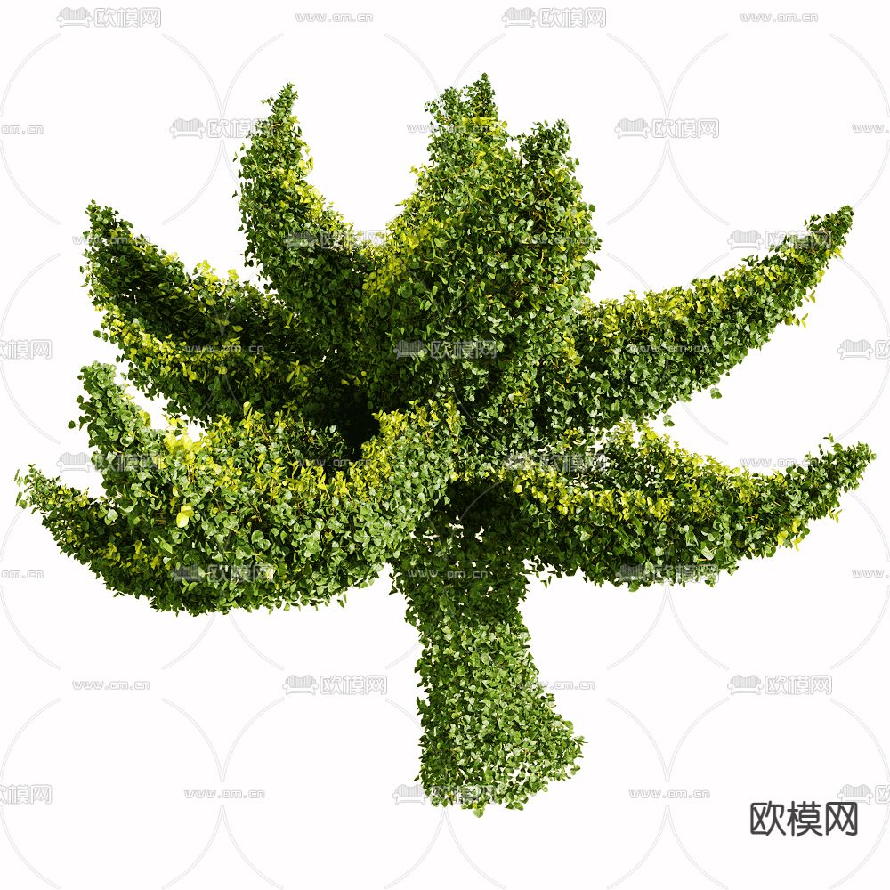 户外园艺造型灌木3d模型下载