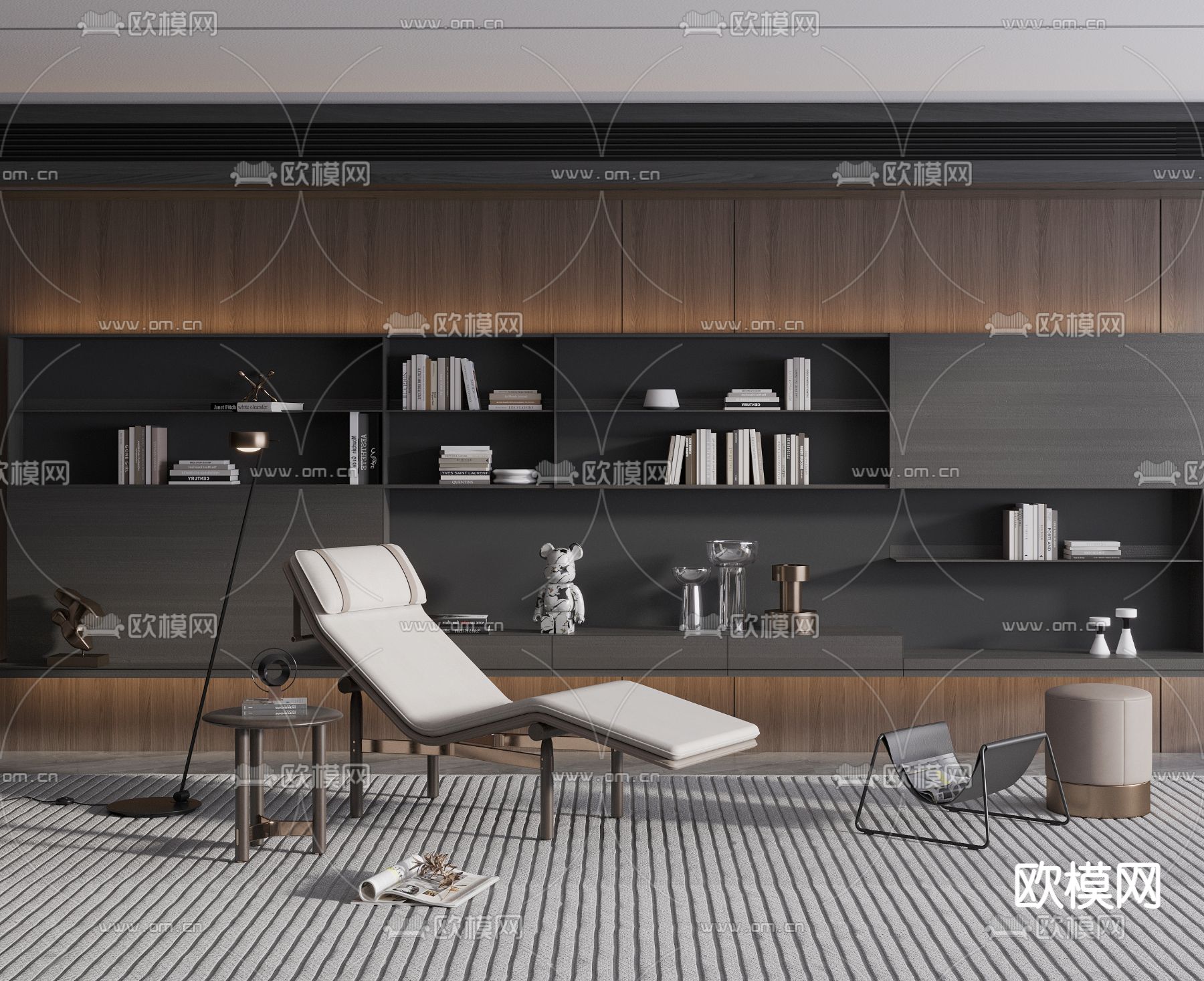 现代躺椅3d模型下载