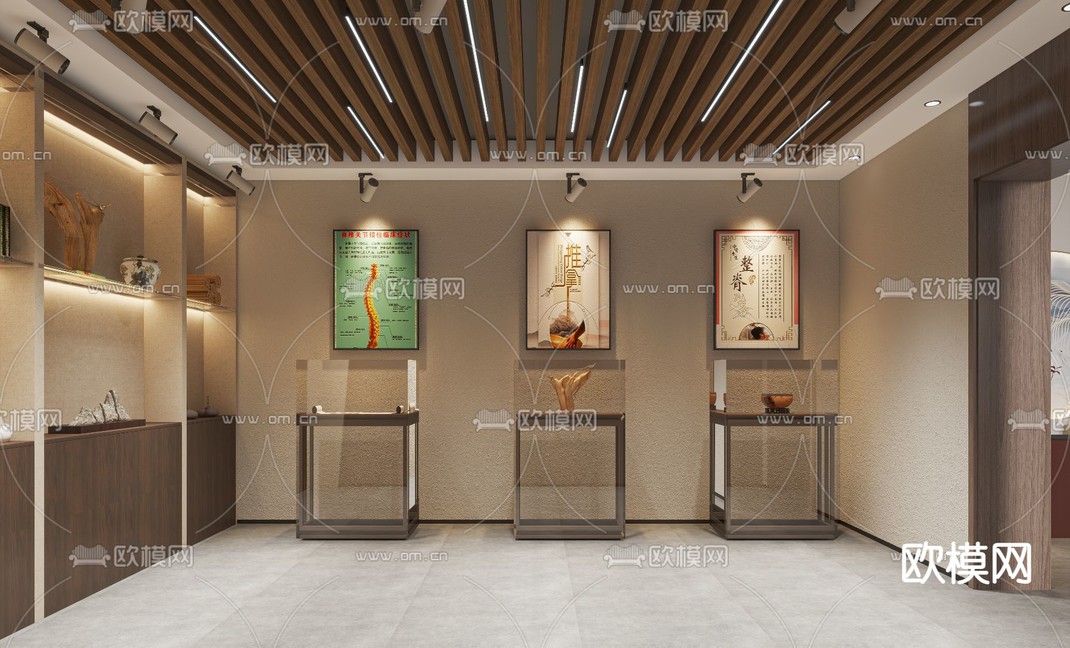 新中式正骨店 中医馆免费3d模型下载_ID12264412_3dmax免费模型-欧模网