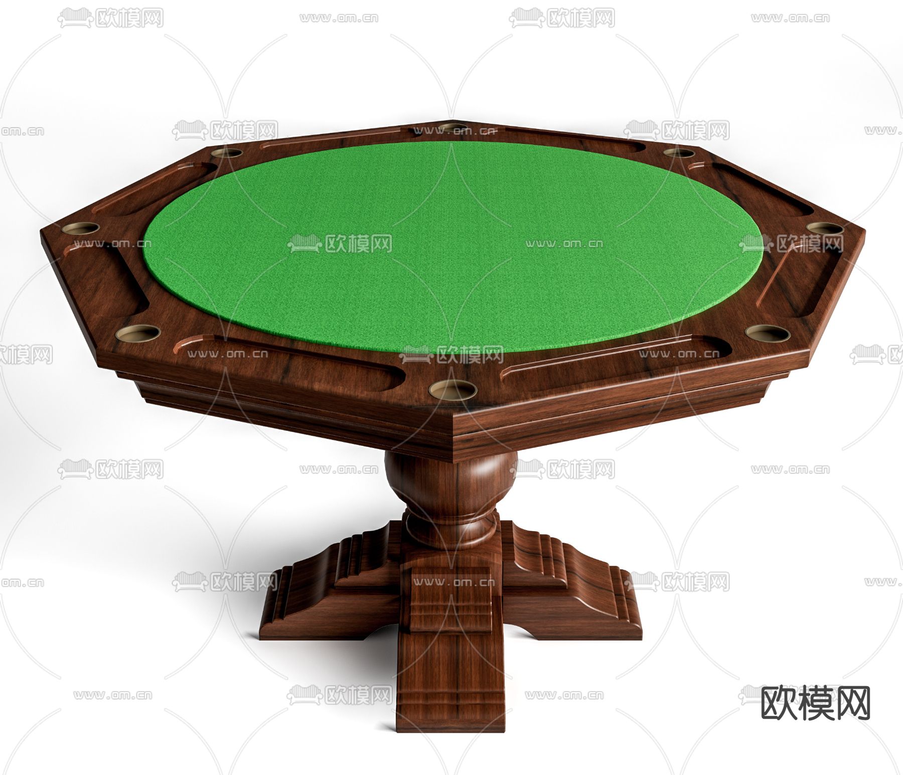 德州扑克桌棋牌桌su模型