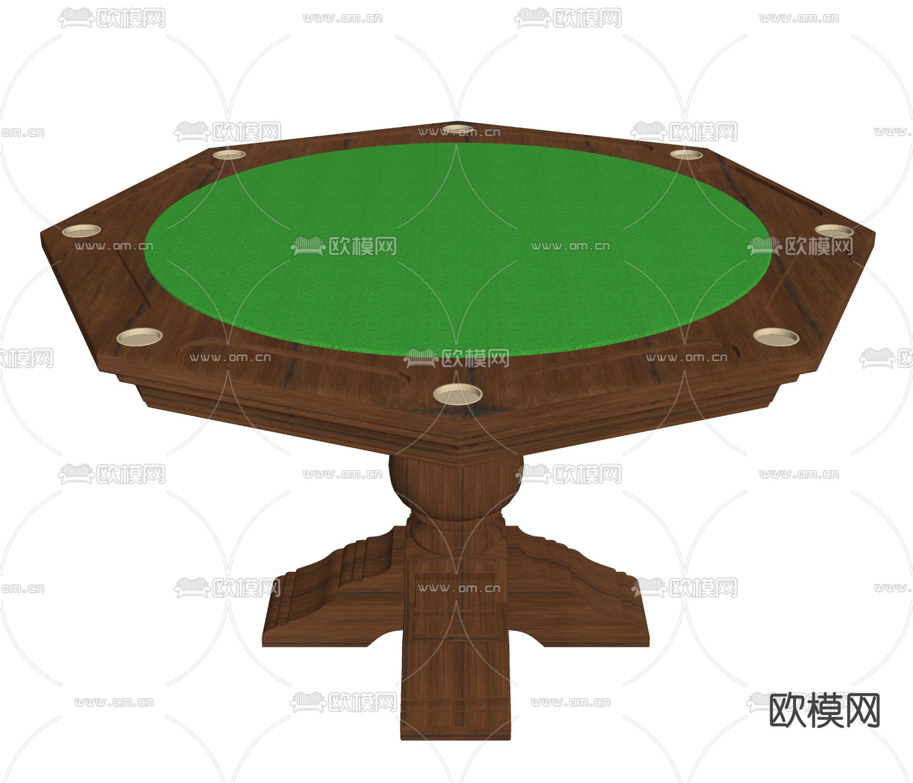 德州扑克桌棋牌桌su模型