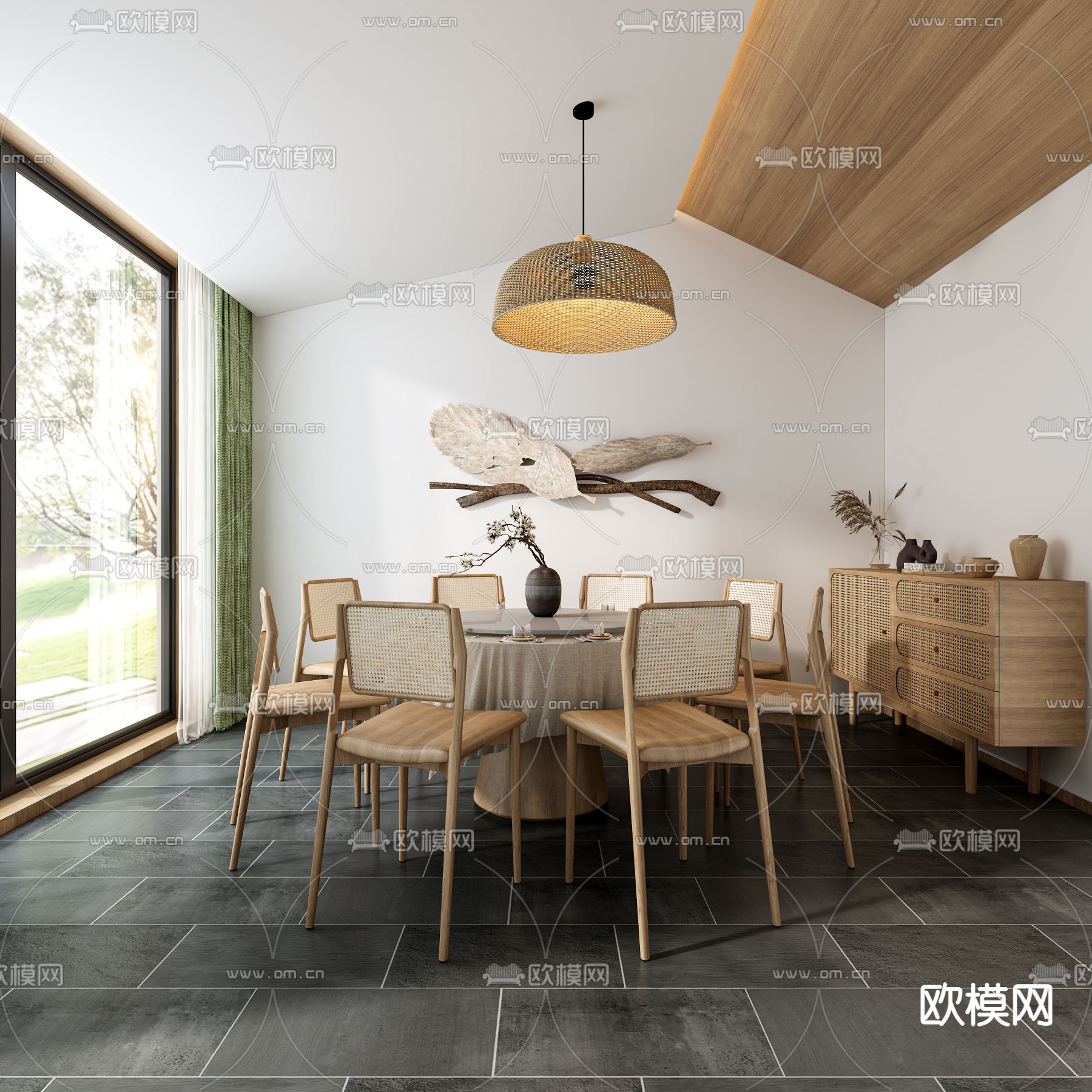 中餐厅包厢 包房 包间免费3d模型下载_ID12260104_3dmax免费模型-欧模网