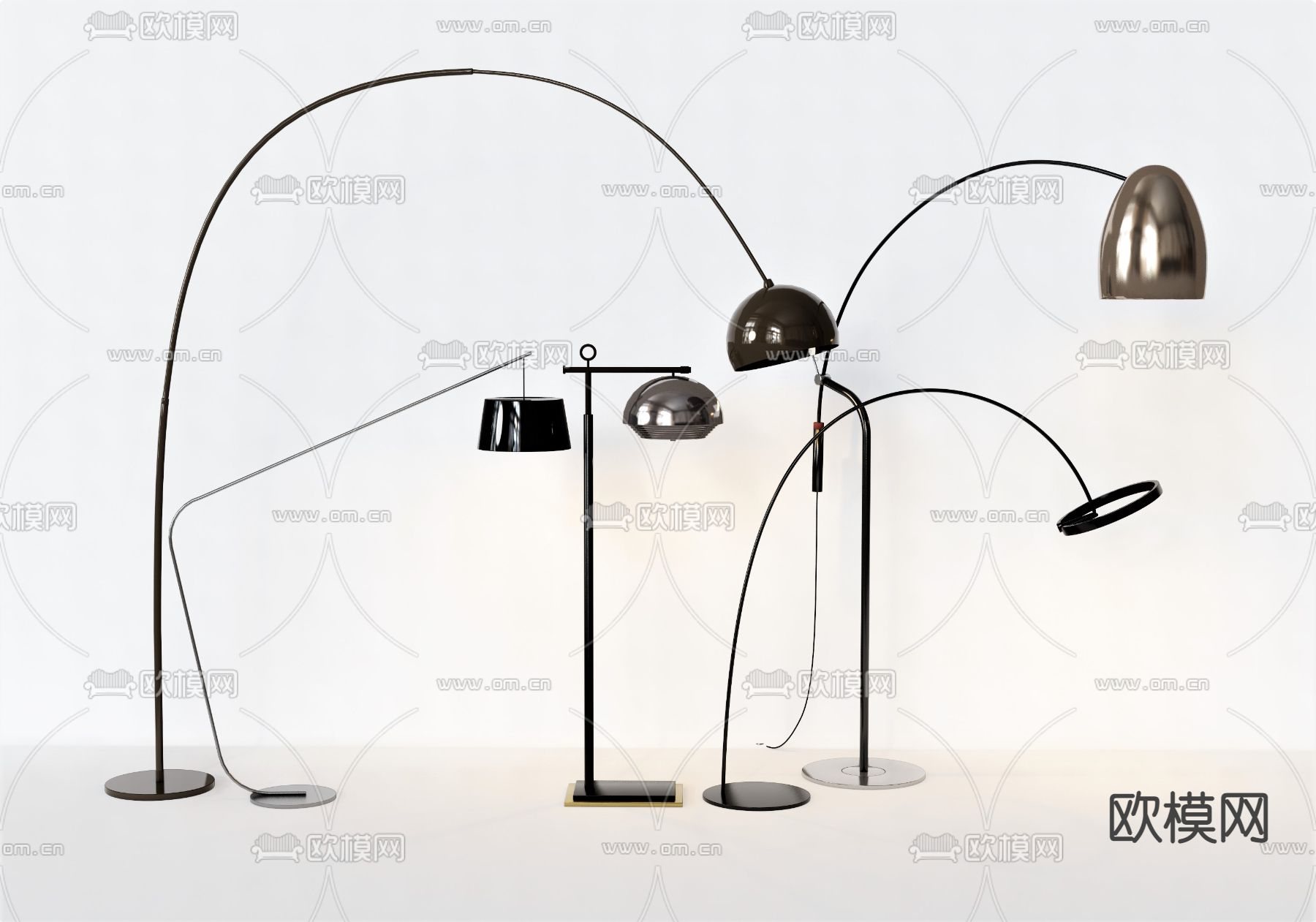 北欧落地灯 钓鱼灯su模型下载（渲染图1）