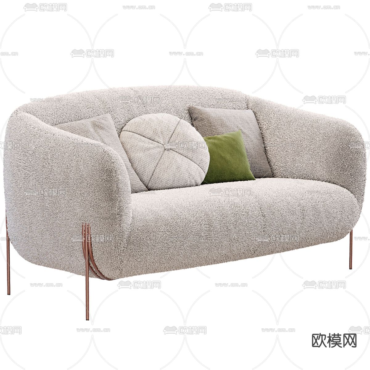 Saba Italia软体沙发3d模型下载（渲染图1）