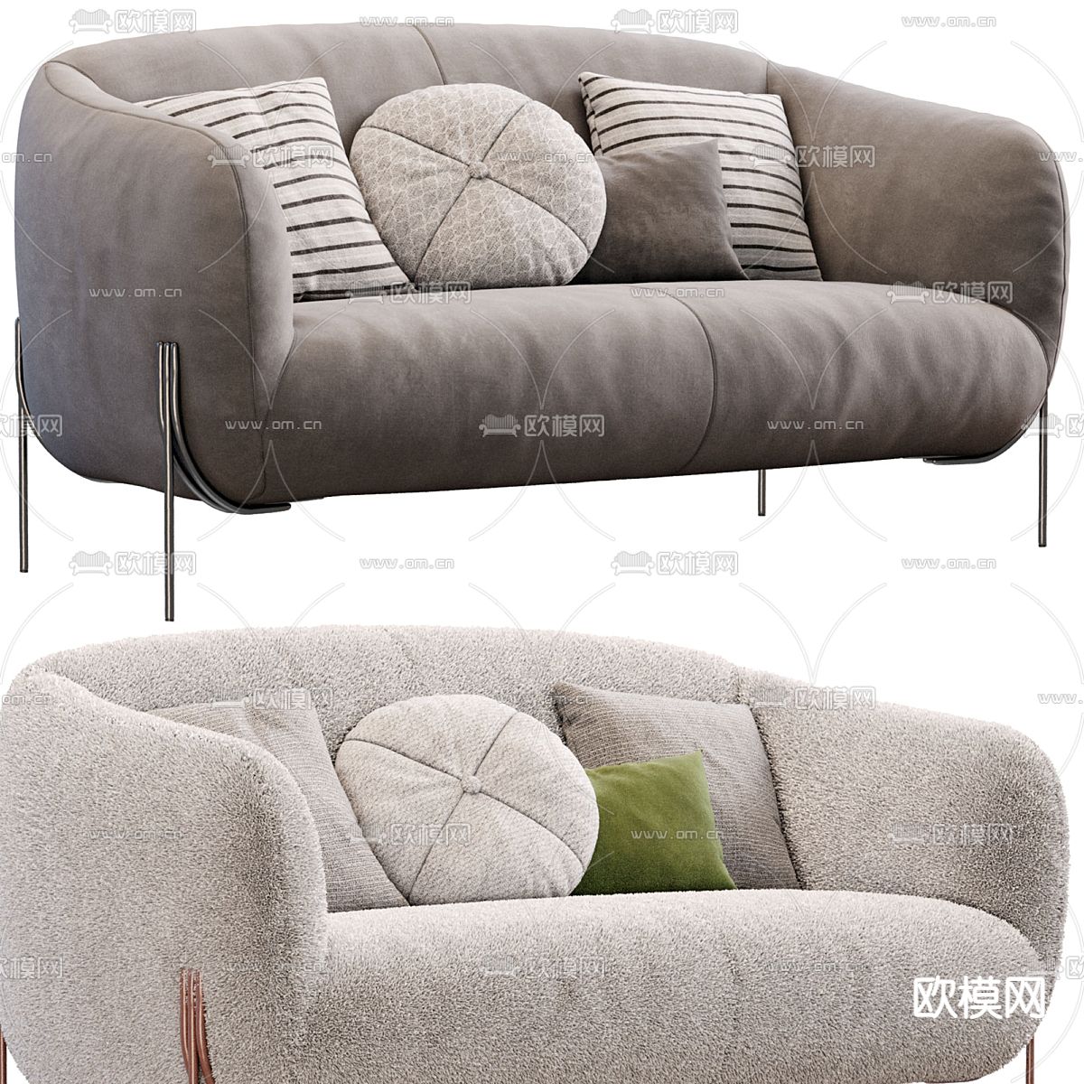 Saba Italia软体沙发3d模型下载（渲染图2）
