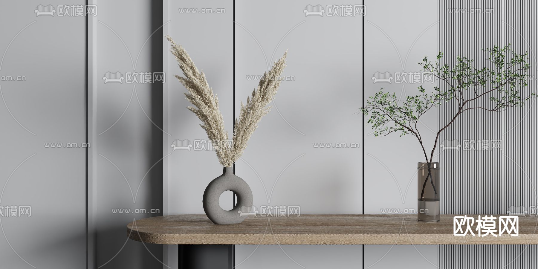 水培植物 花瓶花艺3d模型下载（渲染图2）