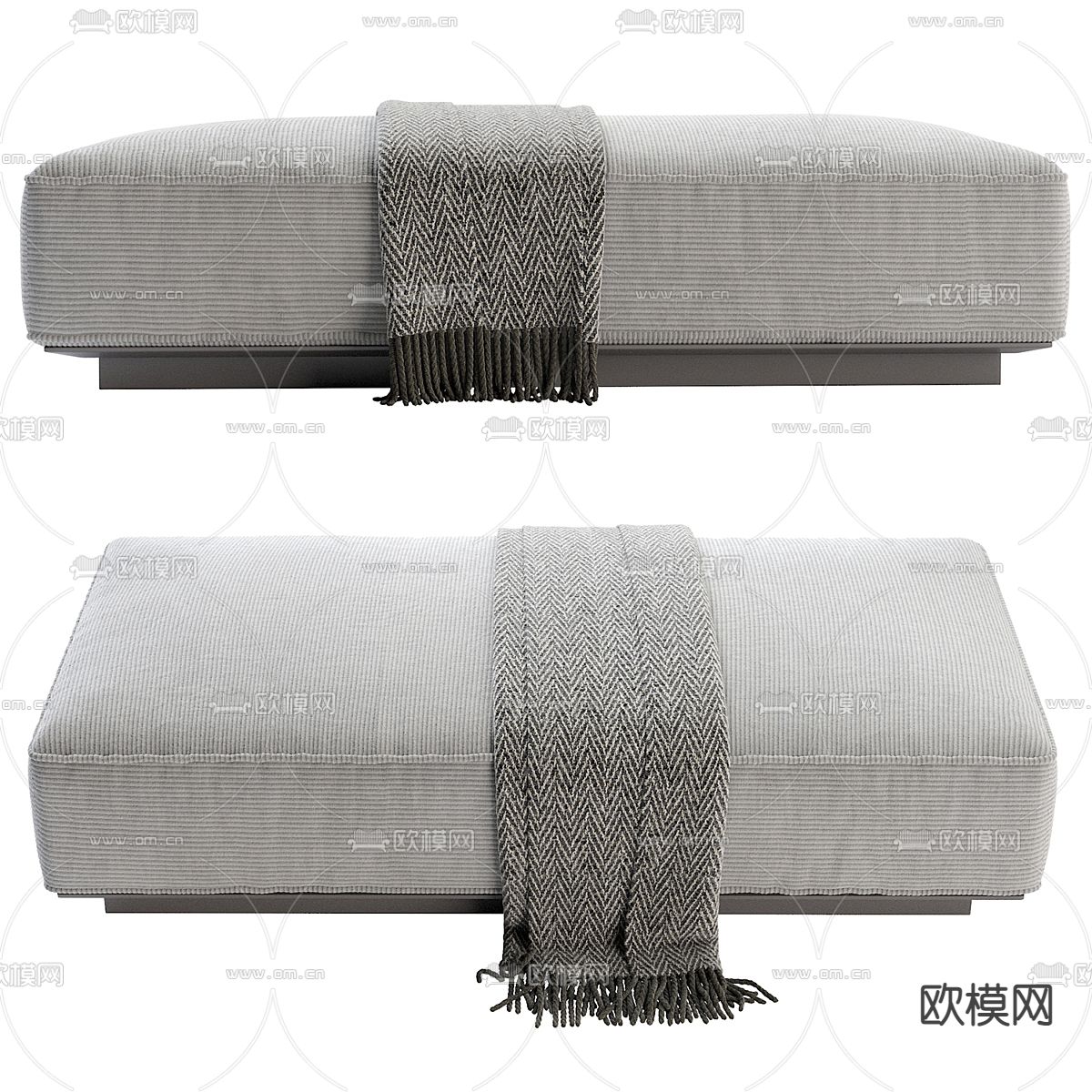 FLEXFORM 沙发凳 长凳 条凳3d模型下载（渲染图1）