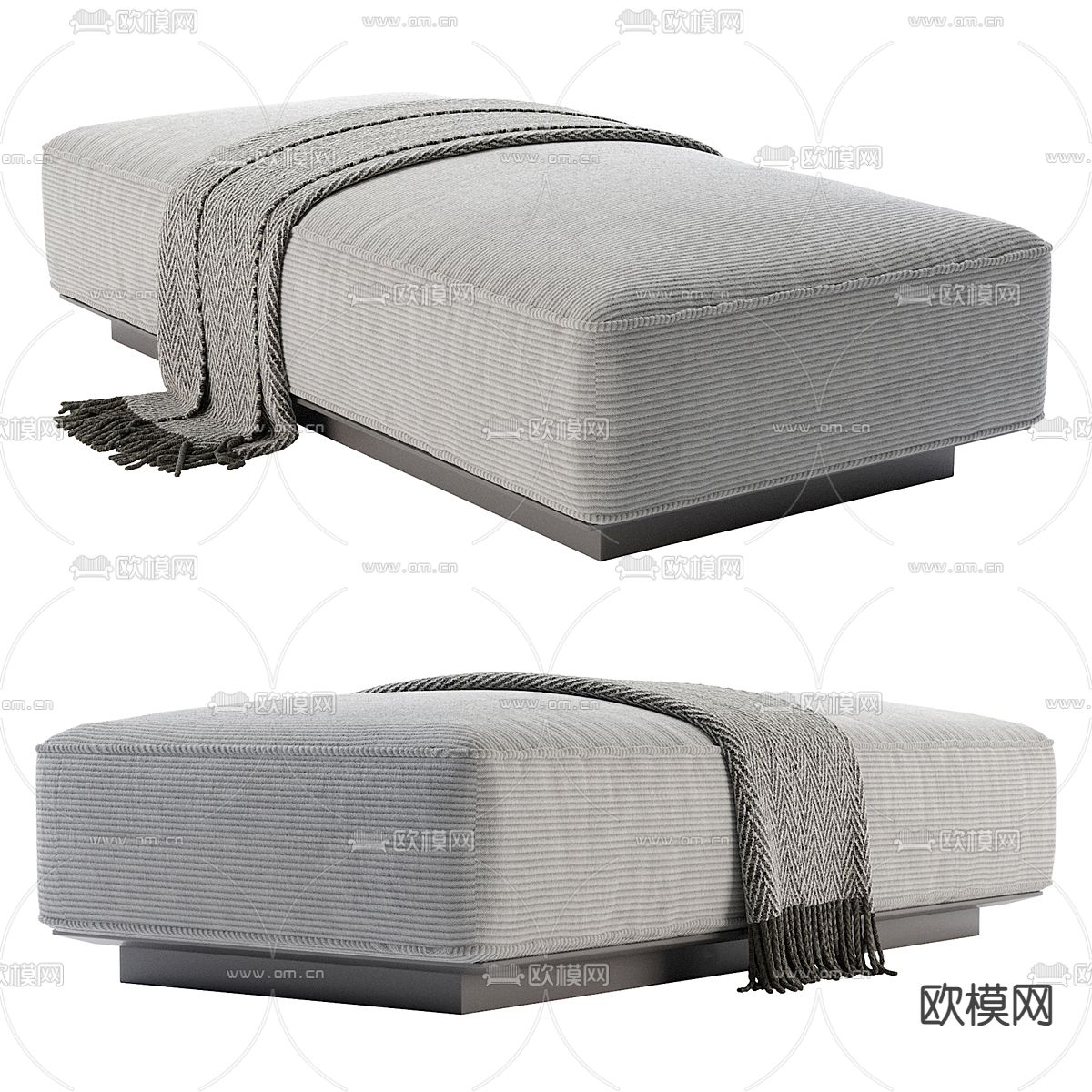 FLEXFORM 沙发凳 长凳 条凳3d模型下载（渲染图2）