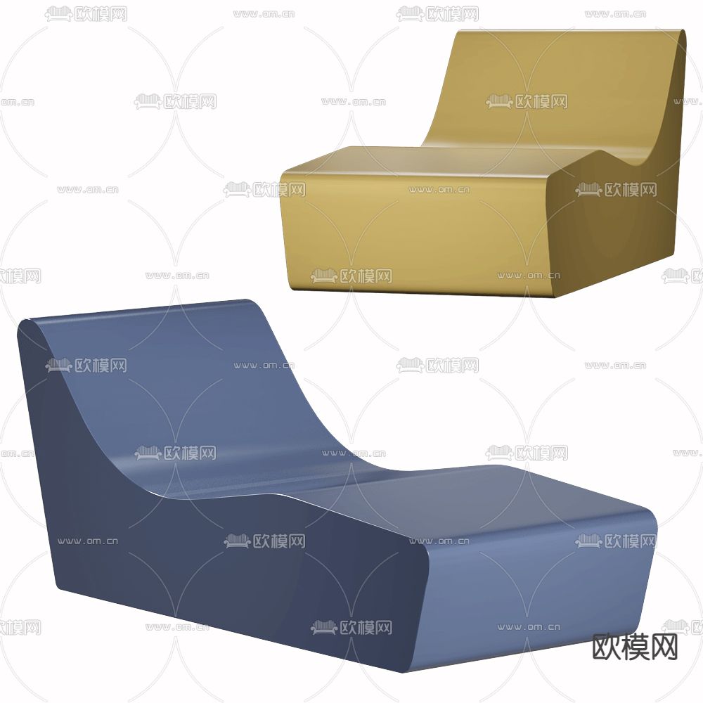 现代户外椅子 公共凳子3d模型下载