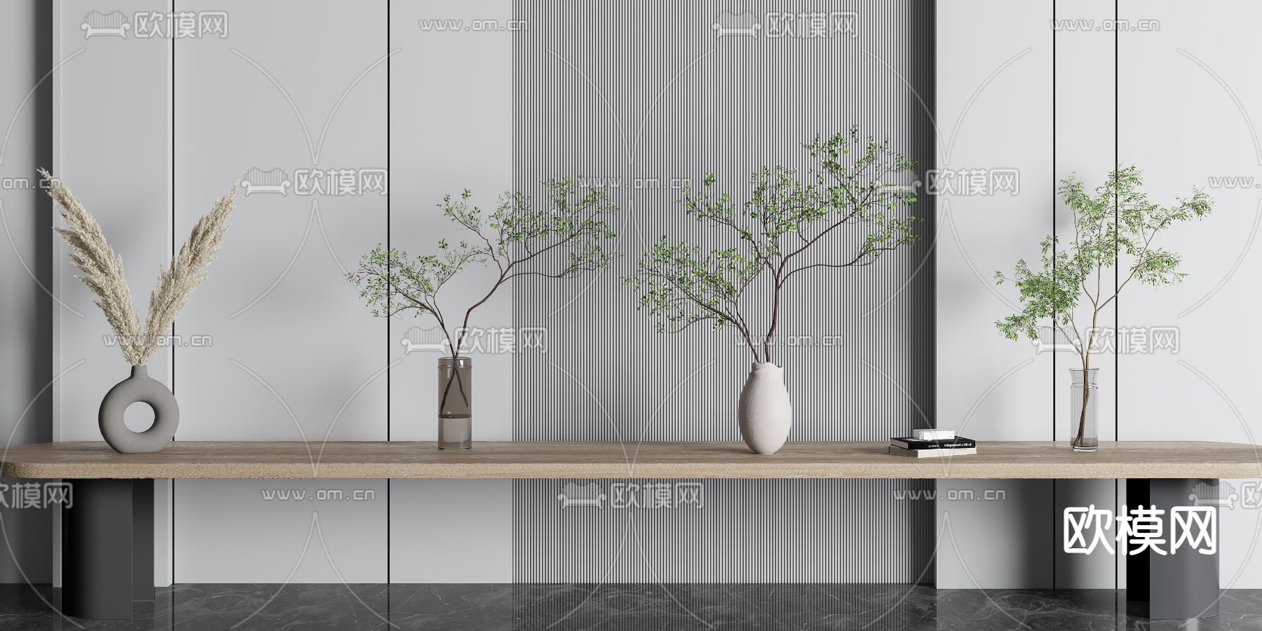 水培植物 花瓶花艺3d模型下载（渲染图3）