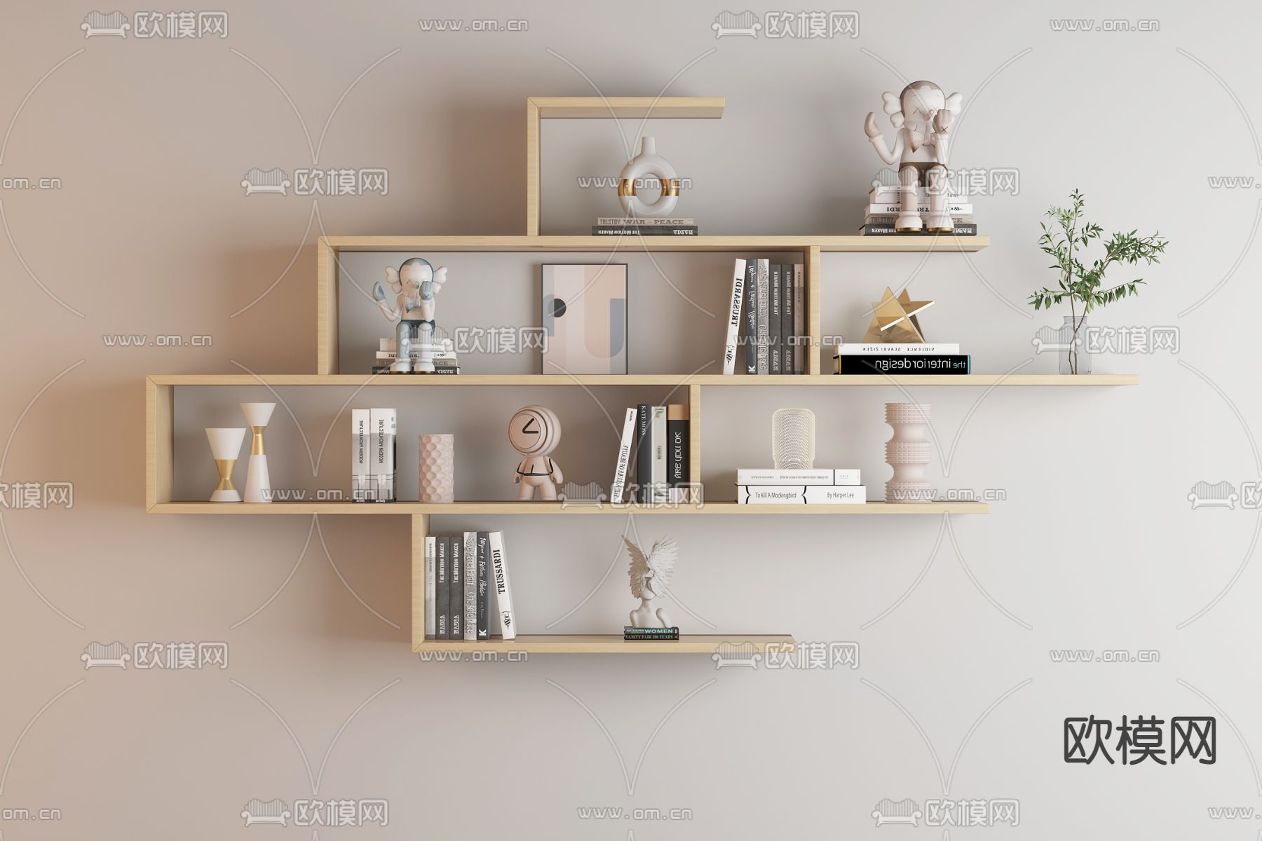 吊柜 置物架 书架3d模型下载