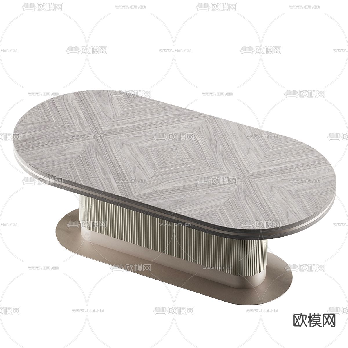 BAXTER 轻奢实木餐桌3d模型下载（渲染图2）