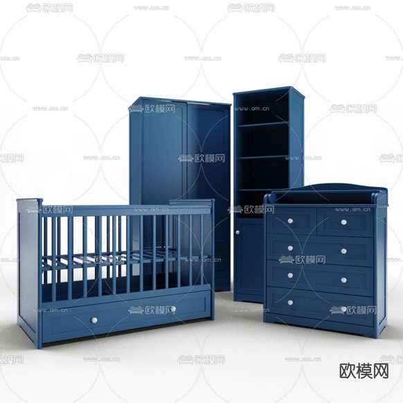 现代简约实木柜子组合免费3d模型下载