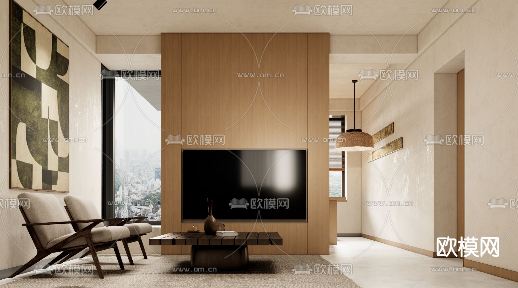 日式客厅 和室su模型下载（渲染图4）