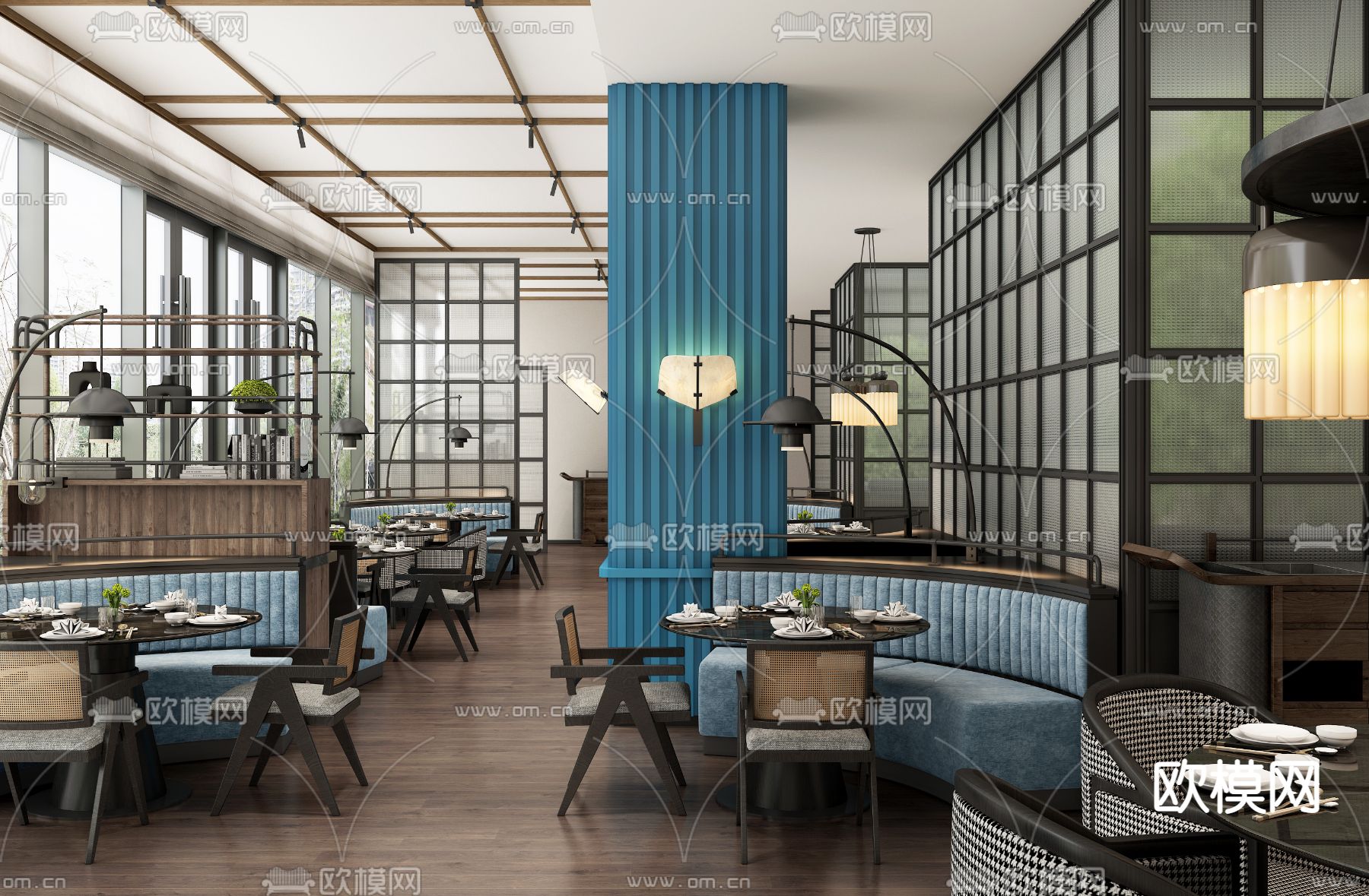 CCD郑中设计 宁波象山绿城喜来登度假酒店西餐厅su模型下载_ID12269393_sketchup模型下载-欧模网