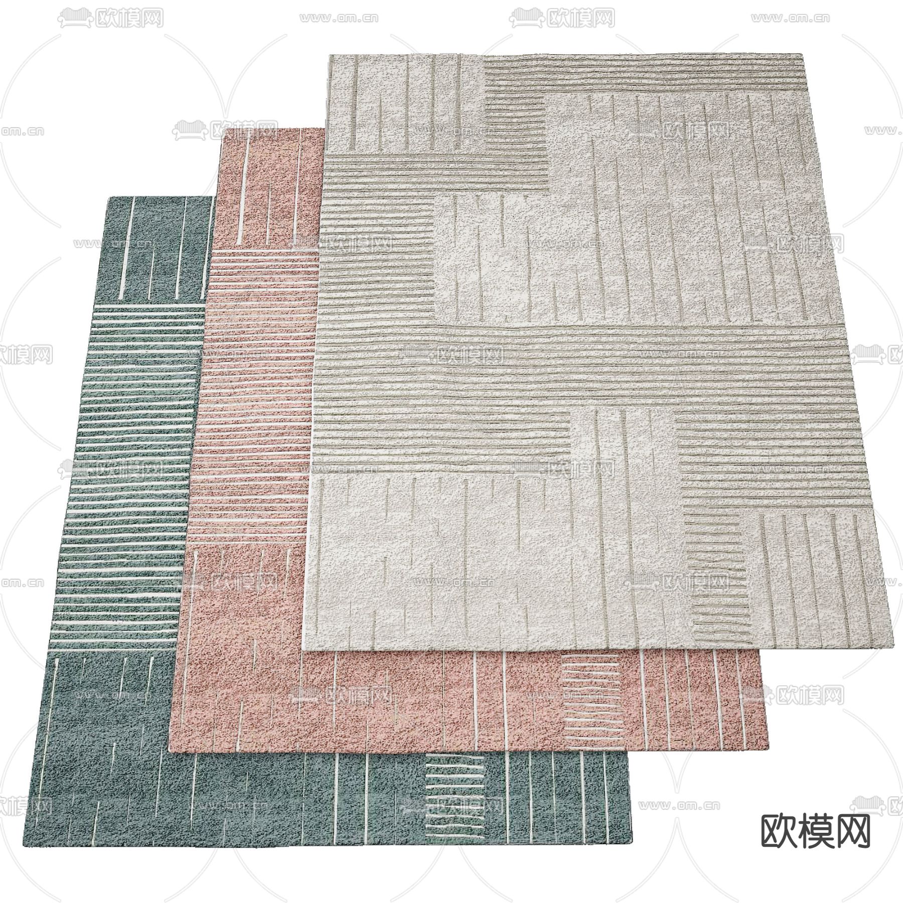 现代地毯 方毯免费3d模型下载_ID12266639_3dmax免费模型-欧模网
