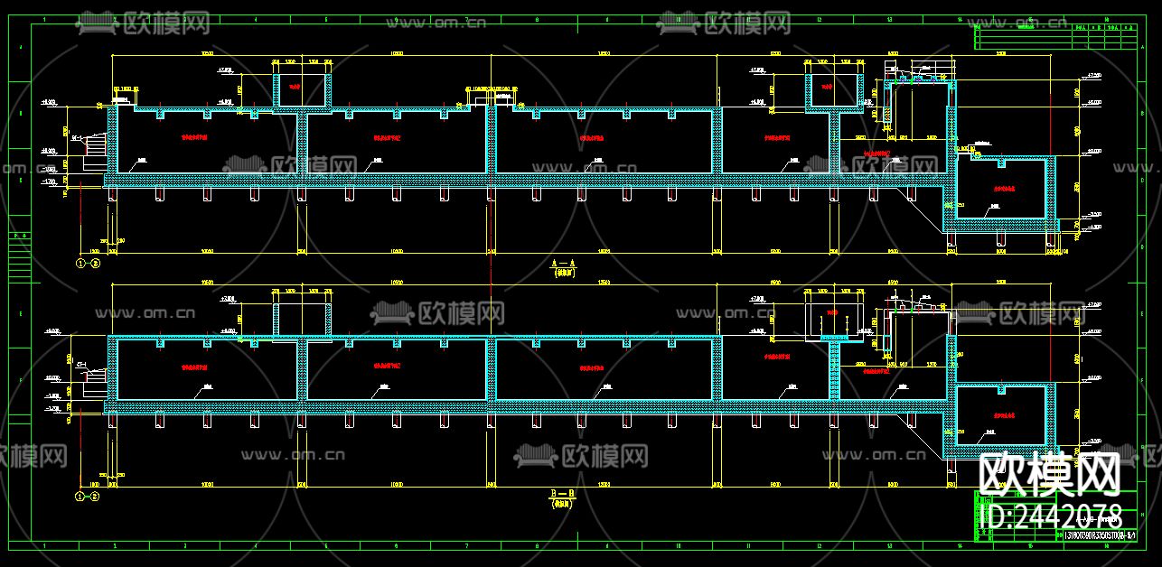 废水处理站cad施工图下载（渲染图3）