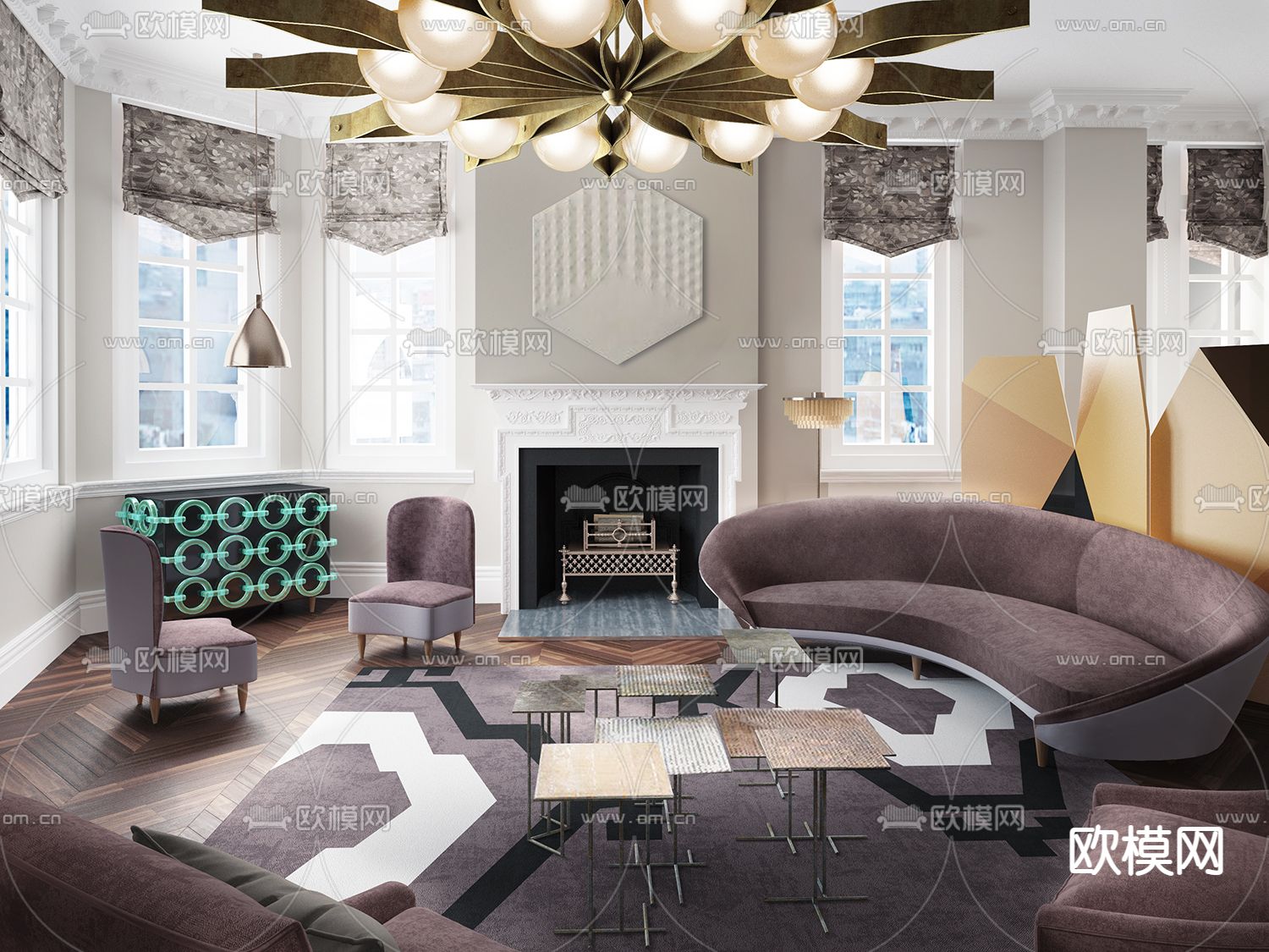 Shalini Misra 欧式客厅su模型下载