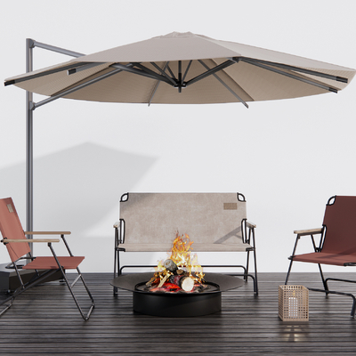  户外休闲椅子 折叠椅su模型 