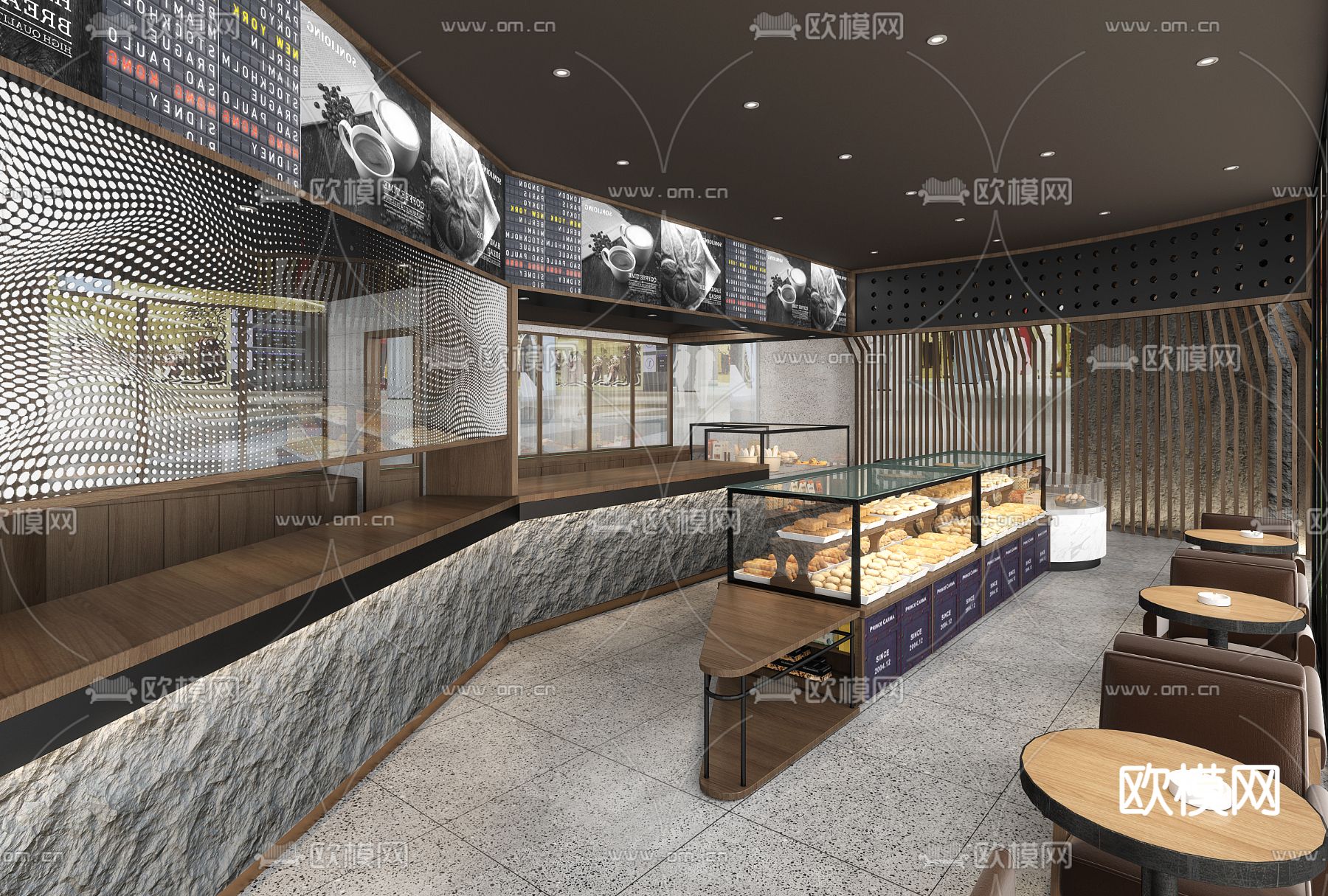 面包店 糕点店3d模型下载（渲染图2）