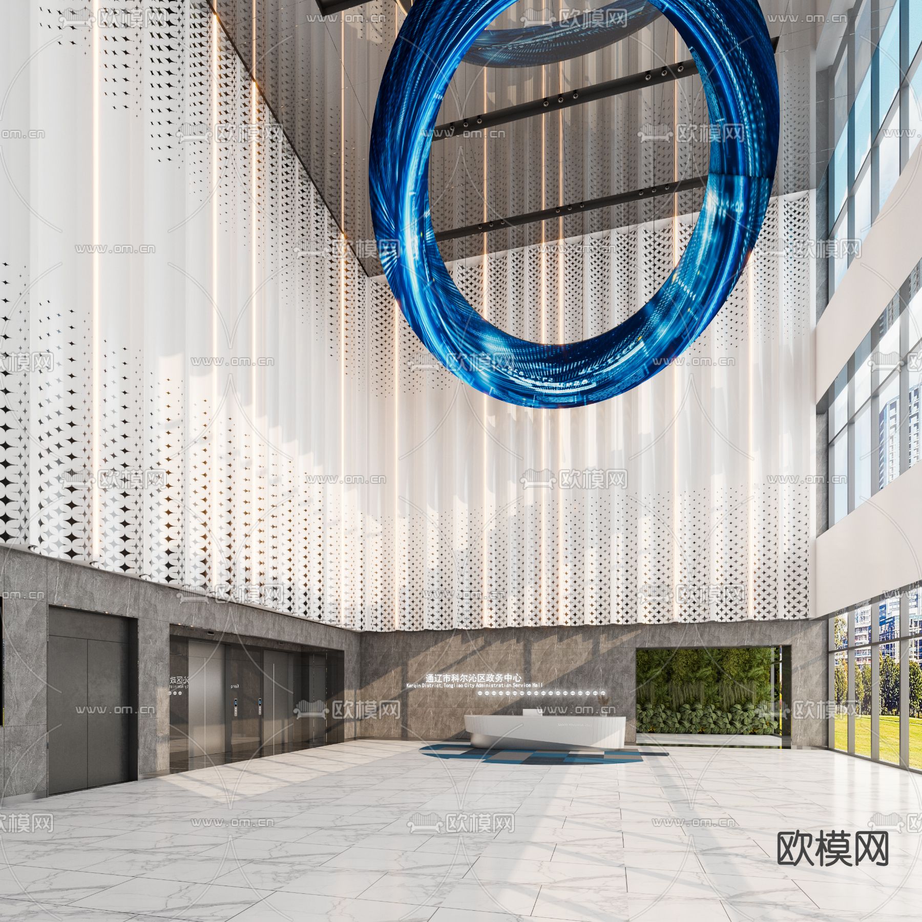 社区服务中心3d模型下载