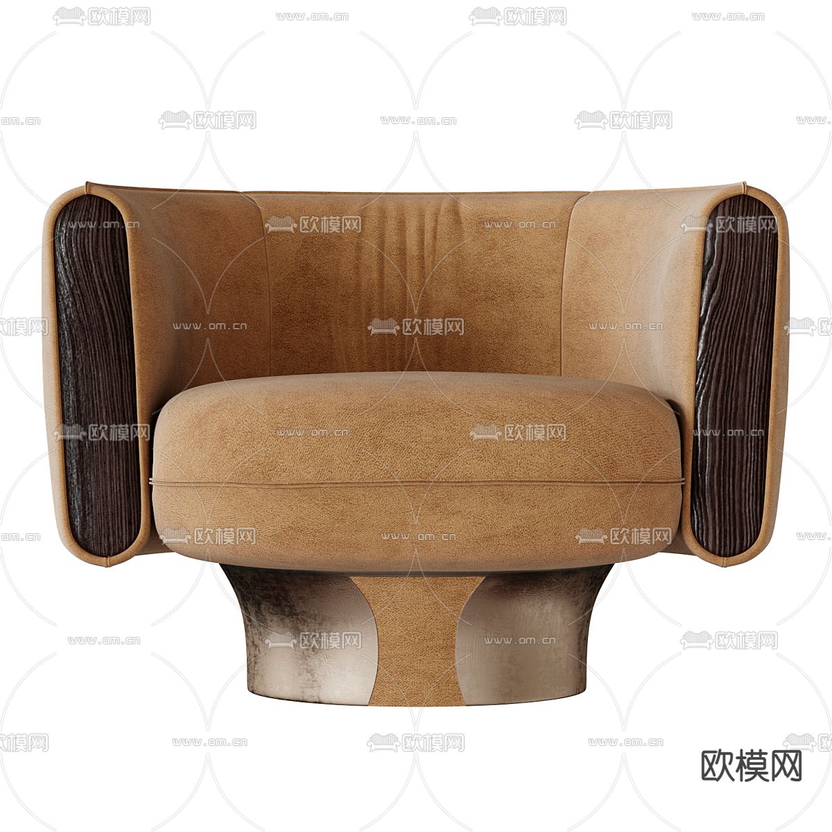 黄色休闲沙发3d模型下载（渲染图3）