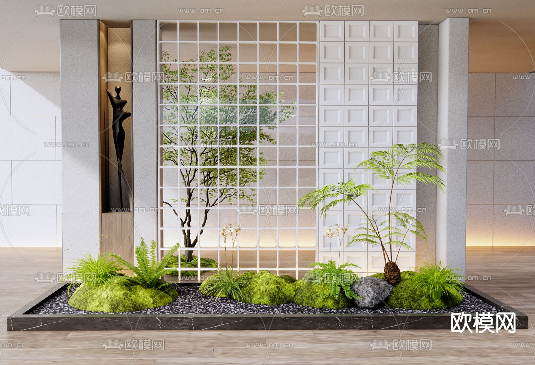 现代苔藓植物堆su模型