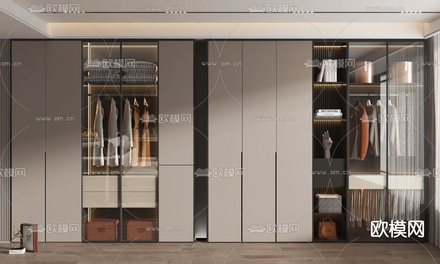 现代衣柜 衣橱3d模型下载