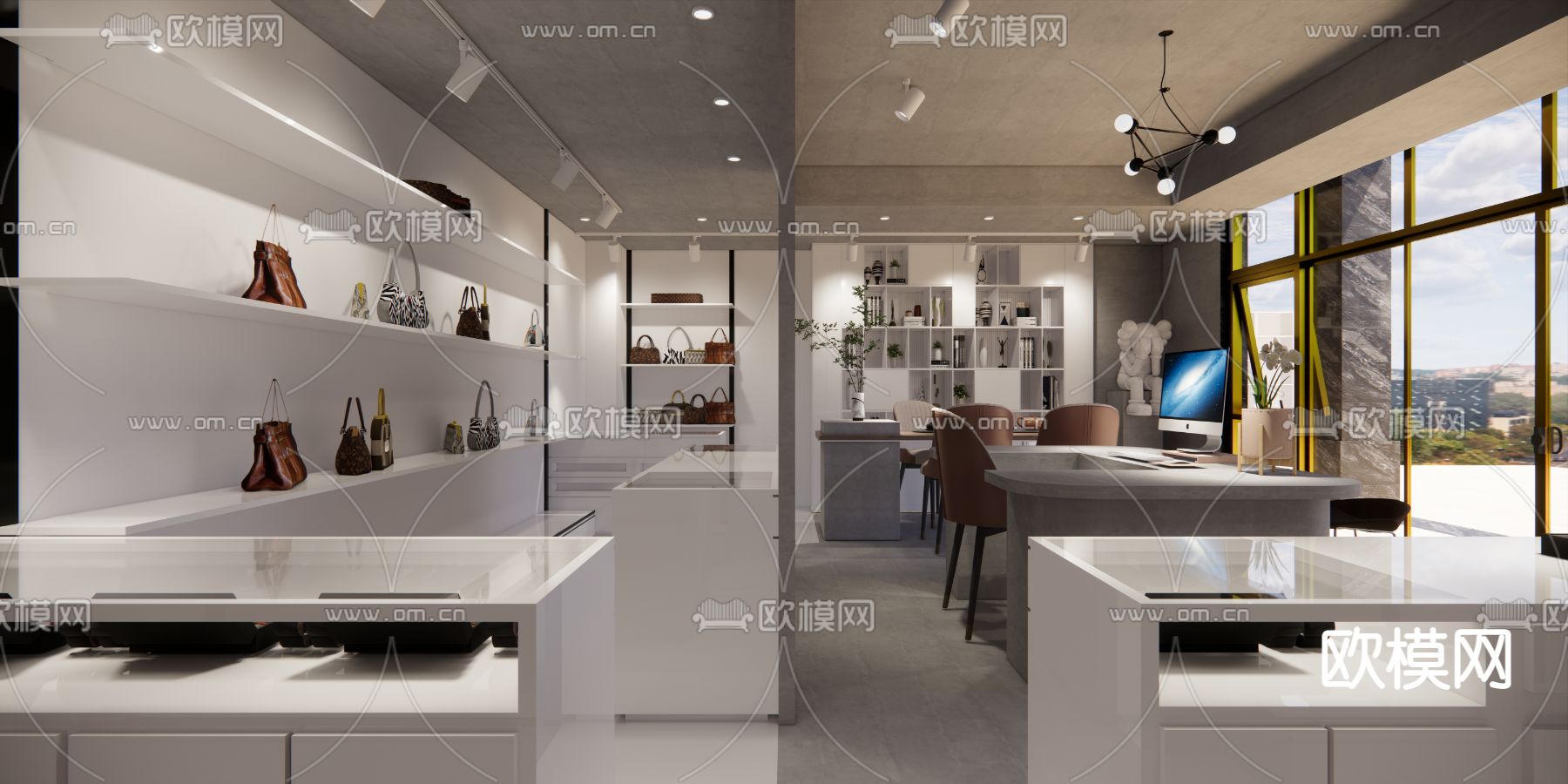 现代奢侈品店su模型下载（渲染图5）