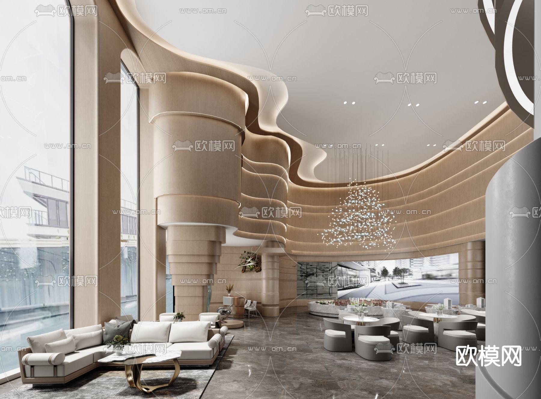 纳沃设计 金科·琼华未来售楼处su模型下载