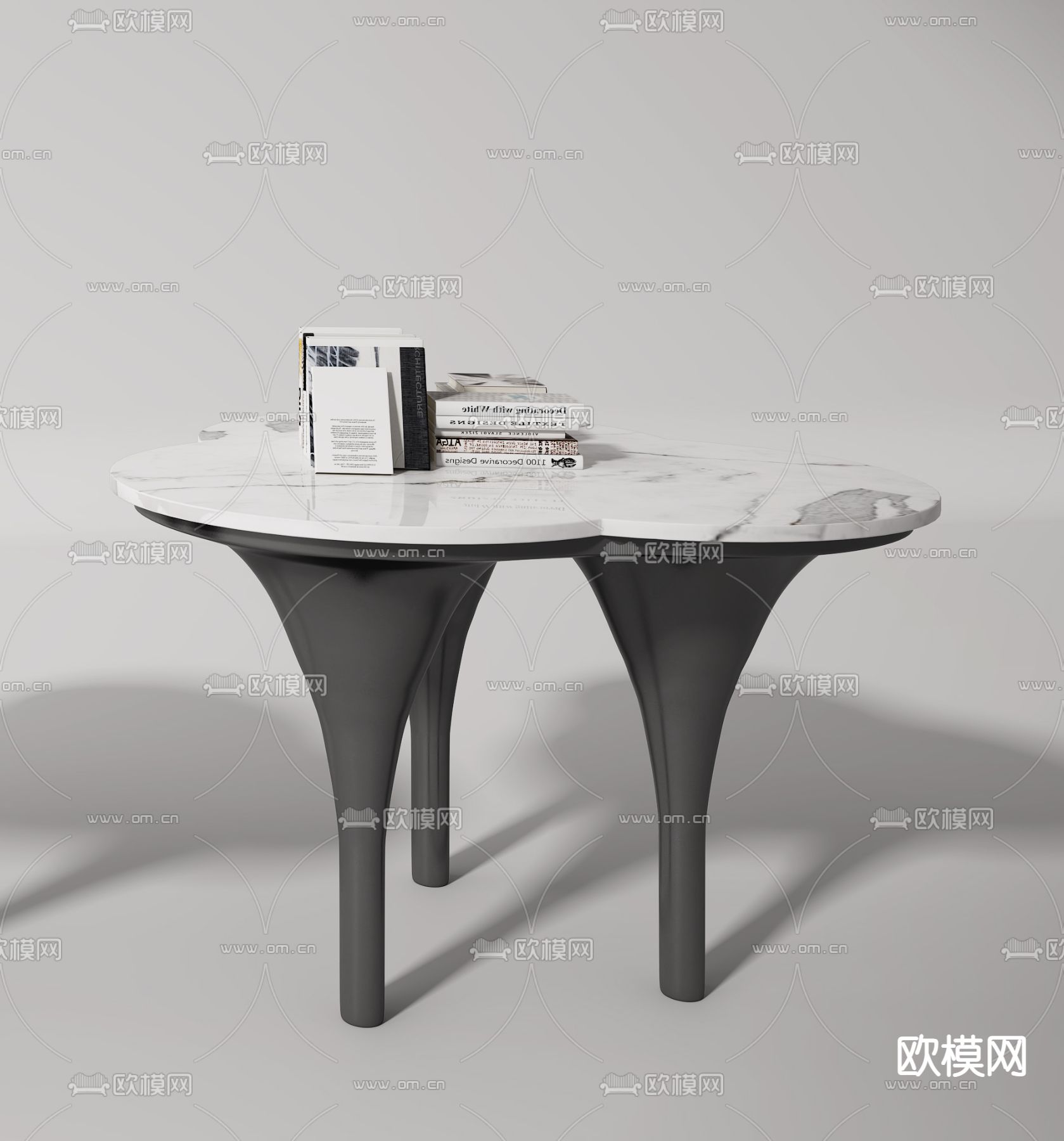 现代大理石桌子su模型下载（渲染图3）