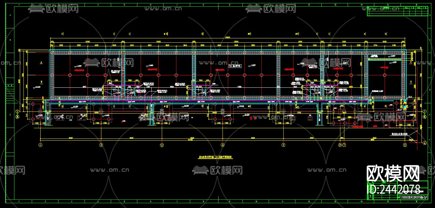 废水处理站cad施工图下载（渲染图4）