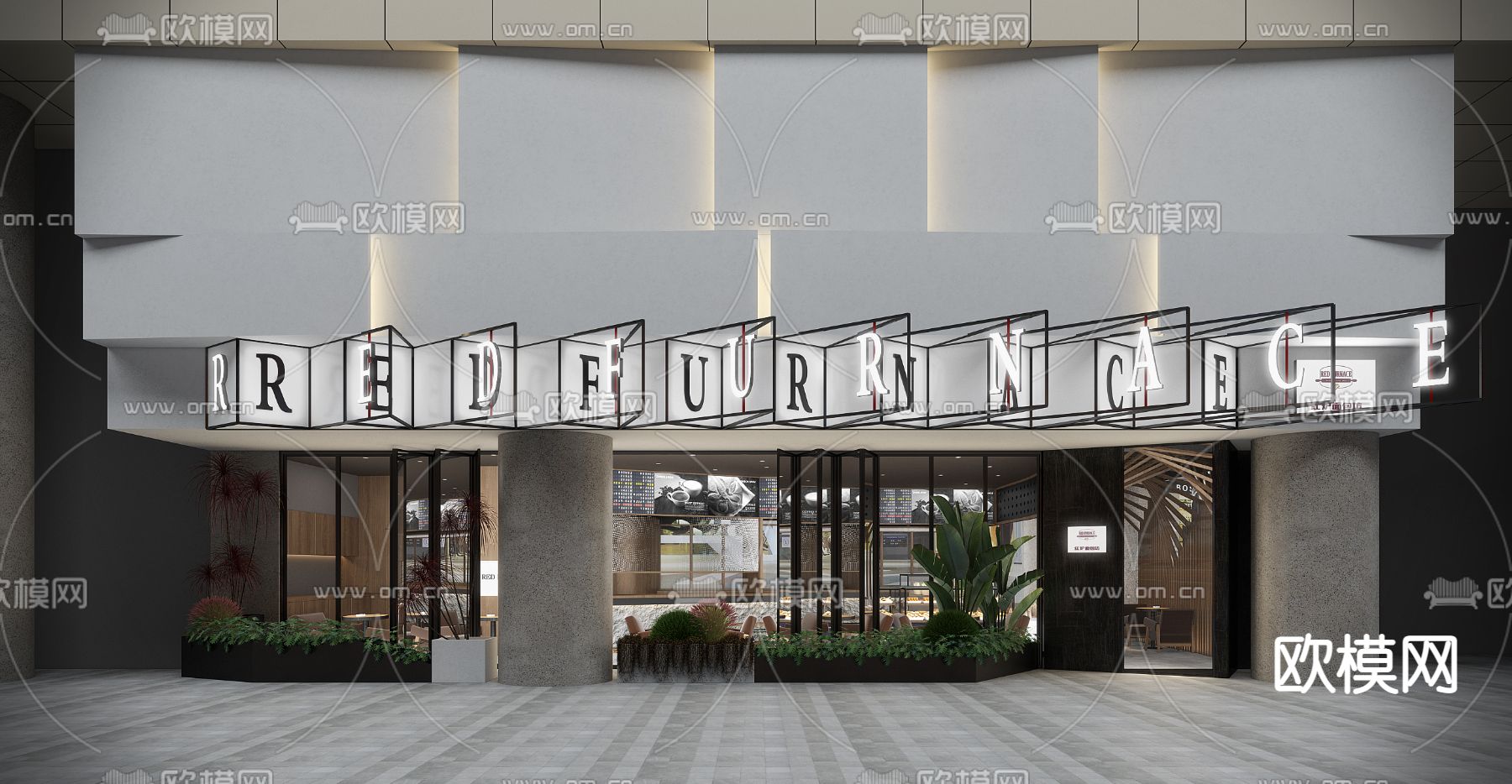 面包店 糕点店3d模型下载（渲染图3）