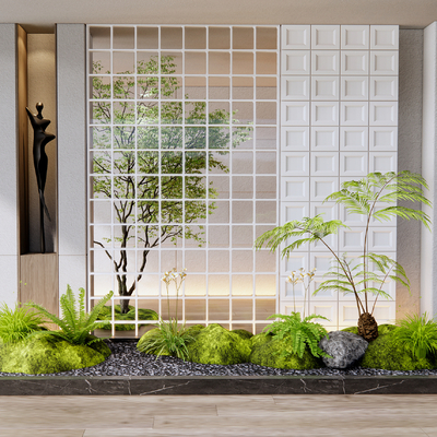  现代苔藓植物堆su模型 